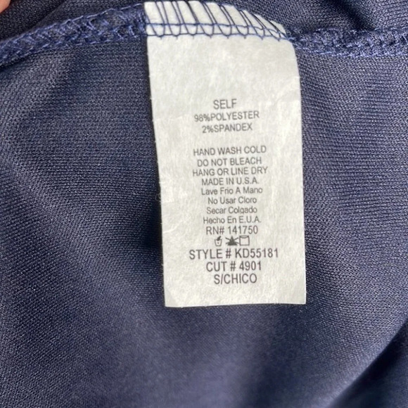 ORANGE CREEK / Pinkblush NWT Maternity Post Bump Dress Navy Polka Dot Tier S - Picture 9 of 11